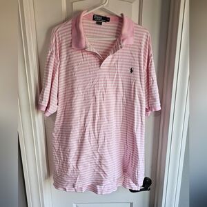 Ralph Lauren Light Pink Striped Polo Shirt